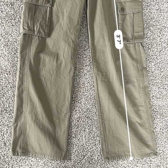 Zara High-Waisted Cargo Pants – Utility, Workwear, Streetwear - Size 6 - Green - Picture 14 of 14